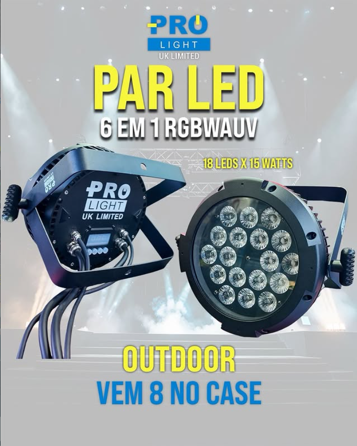 Refletor PAR LED Outdoor 18x15W RGBWA+UV